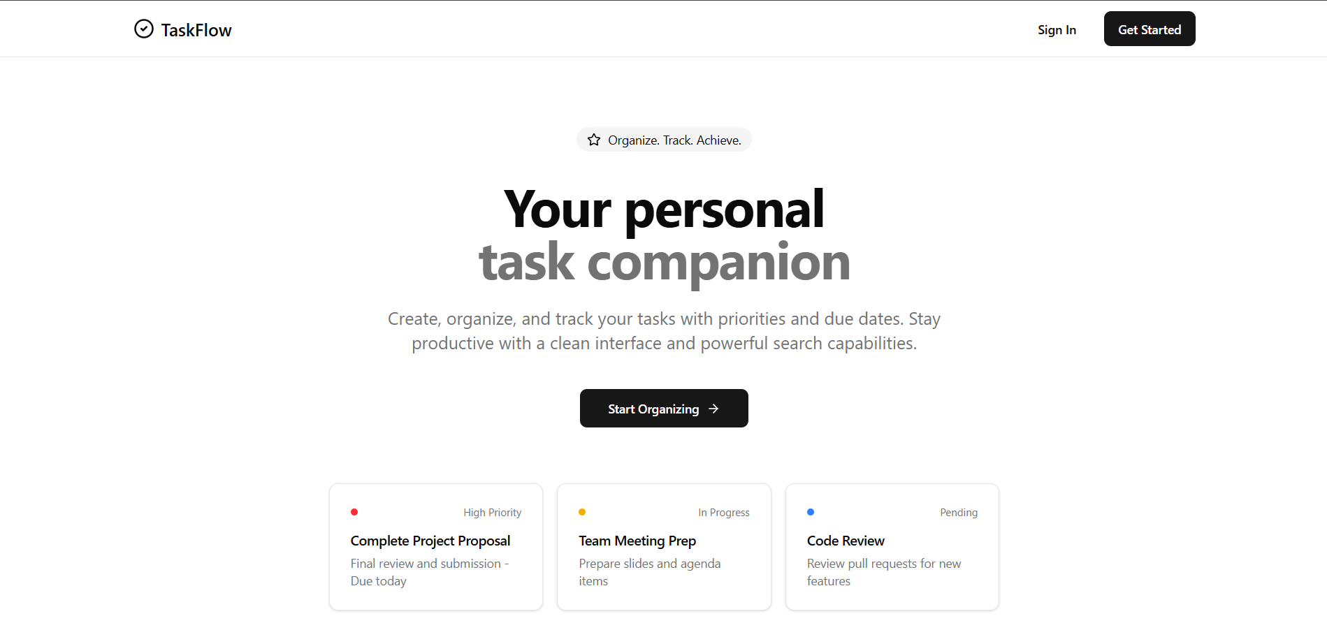 Full Stack Task Manager App