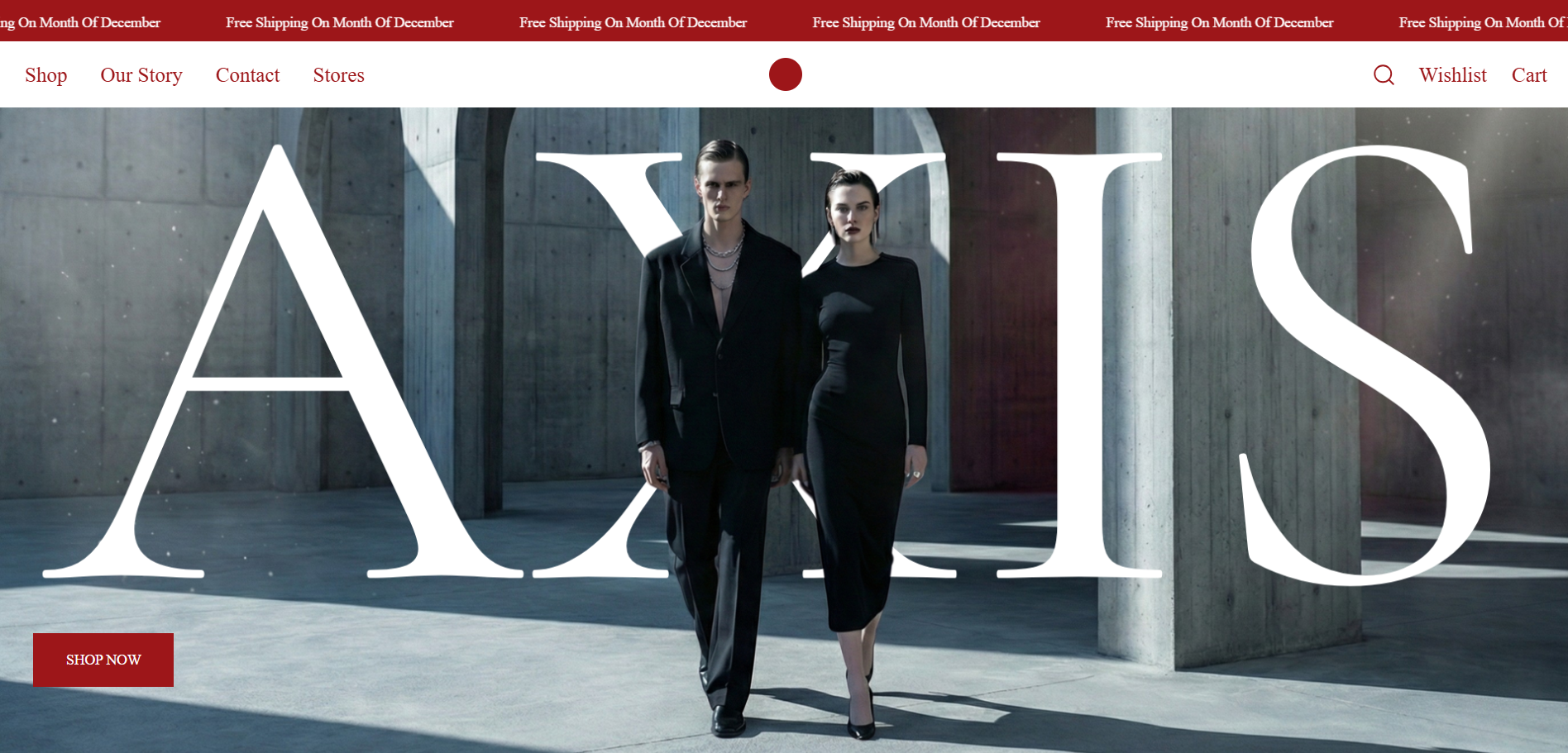 Axis Jewelry Brand - E-Commerce Website